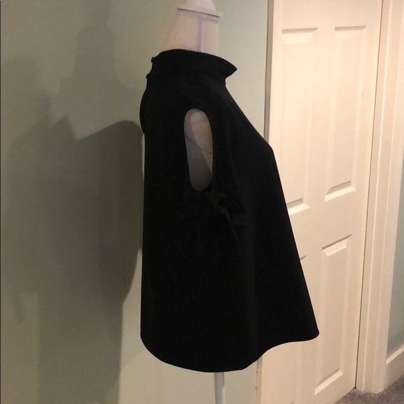 Milly Black Open Shoulder top with bows- Size 6 - Picture 2 of 8